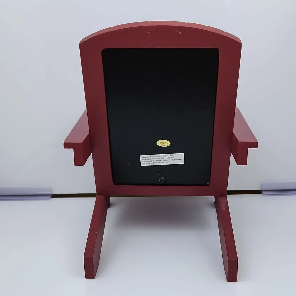 🔹️NWOT Red Adirondack Beach Chair 4x6 Picture Frame